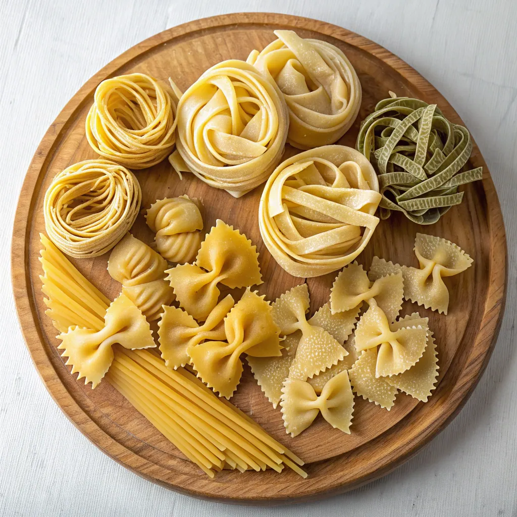 Illustration of diverse pasta shapes from VENLITHAR courses